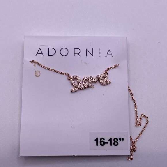 Nordstrom Jewelry - ! SUNDAY SALE! ✨ADORNIA✨ rosegold “love” rhinestone necklace